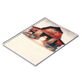 Gold Princess Carriage Blue Storybook gepersonalis Notitieboek (Linkerzijde)