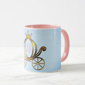 Gold Princess Carriage Blue Storybook Mok (Voorkant rechts)