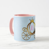 Gold Princess Carriage Blue Storybook Mok (Voorkant links)