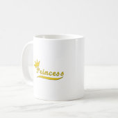 Gold Princess Coffee Mok (Voorkant links)