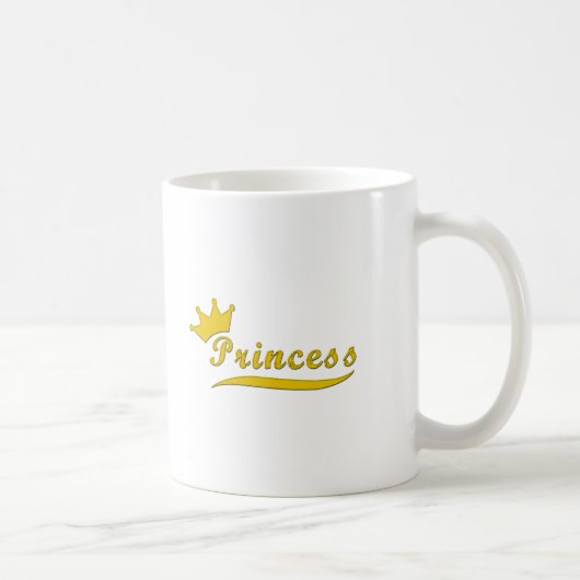 Gold Princess Coffee Mok (Rechts)