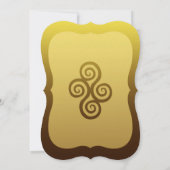 Gold Princess Crown Spirals Birthday Kaart (Achterkant)