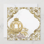 Gold Princess Quinceañera Kaart (Achterkant)