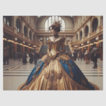 Gold Princess Steampunk Victoriaans decoupage