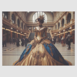 Gold Princess Steampunk Victoriaans decoupage Tissuepapier