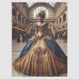 Gold Princess Steampunk Victoriaans decoupage Tissuepapier