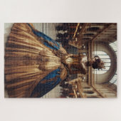 Gold Princess Steampunk Victoriaans Industrial Legpuzzel (Horizontaal)