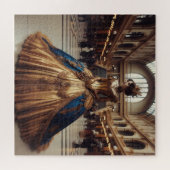 Gold Princess Steampunk Victoriaans Industrial Legpuzzel (Horizontaal)