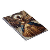 Gold Princess Steampunk Victoriaans Industrial Notitieboek (Rechterzijde)