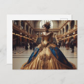 Gold Princess Steampunk Victorian Briefkaart (Voorkant / Achterkant)