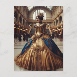 Gold Princess Steampunk Victorian Industrial Briefkaart