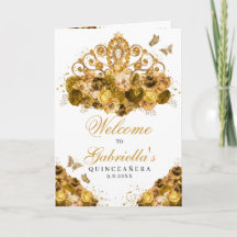 Gold Princess Tiara Quinceanera-programma