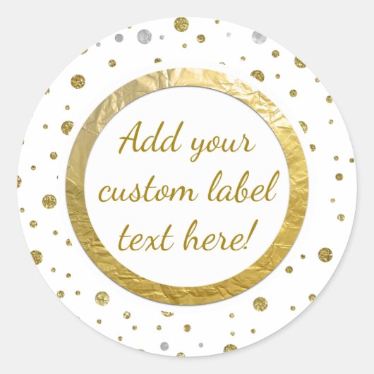 Gold Printing Confetti - Eigen label voor inktkled (Voorkant)