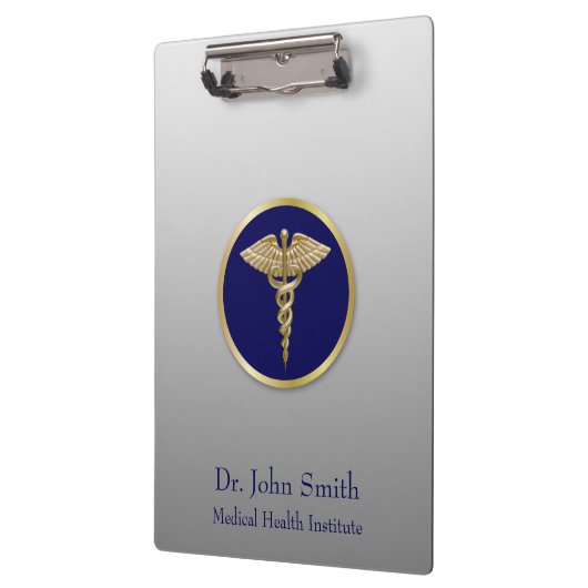 Gold Professional Caduceus Medical Blue Klembord (Links)