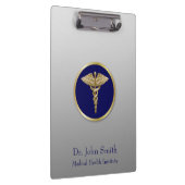 Gold Professional Caduceus Medical Blue Klembord (Rechts)
