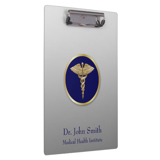 Gold Professional Caduceus Medical Blue Klembord (Rechts)