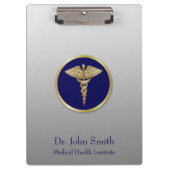 Gold Professional Caduceus Medical Blue Klembord (Voorkant)