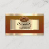 Gold Professional Makeup Artist Glitter Kiss Lips Visitekaartje (Voorkant)