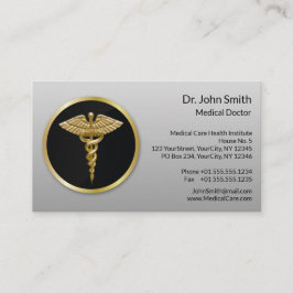 Gold Professional Medical Caduceus Afsprakenkaartje