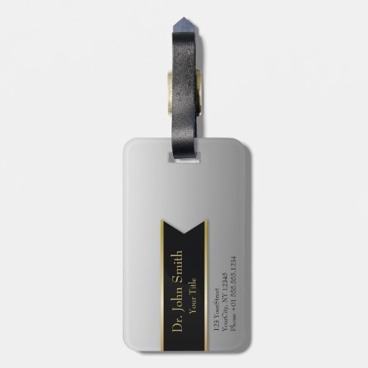 Gold Professional Medical Caduceus - Bagagelabel (Achterkant verticaal)