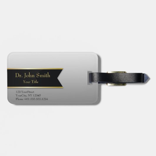 Gold Professional Medical Caduceus - Bagagelabel (Achterkant horizontaal)