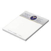 Gold Professional Medical Caduceus Blue Notitieblok (Linkerzijde)