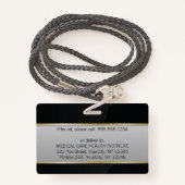 Gold Professional Medical Caduceus Foto ID Badge (Achterkant met draagriem)