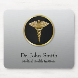 Gold Professional Medical Caduceus - Mousepad Muismat