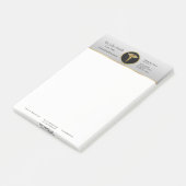 Gold Professional Medical Caduceus Post-it® notes (Schuin)