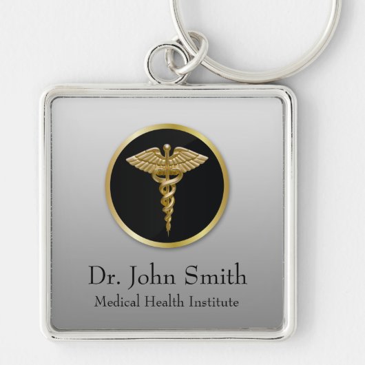 Gold Professional Medical Caduceus - Sleutelhanger (Voorkant)