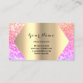 Gold Professional Permanent Makeup Artist Pastel Visitekaartje (Achterkant)