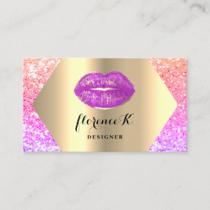 Gold Professional Permanent Makeup Artist Pastel Visitekaartje
