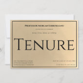 Gold Professor Tenure Party - Uitnodiging (Voorkant)