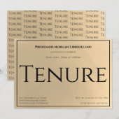 Gold Professor Tenure Party - Uitnodiging (Voorkant / Achterkant)