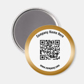 Gold Promotional Business Name QR-code Magneet (Voorkant / Achterkant)