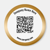 Gold Promotional Business Name QR-code Magneet (Voorkant)