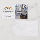 Gold Property Logo | Leefruimte | QR-code Visitekaartje (Voorkant / Achterkant)