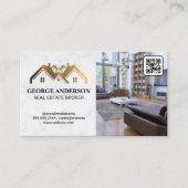 Gold Property Logo | Leefruimte | QR-code Visitekaartje (Voorkant)