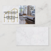 Gold Property Logo | Leefruimte | QR-streepjescode Visitekaartje (Voorkant / Achterkant)