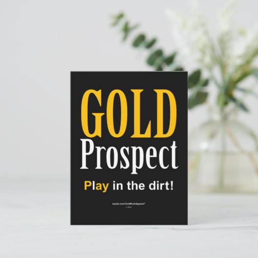Gold Prospect Briefkaart (Staand voorkant)