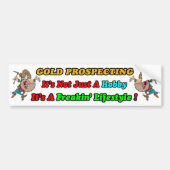 Gold Prospecting Bumpersticker (Voorkant)