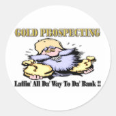 Gold Prospecting Ronde Sticker (Voorkant)