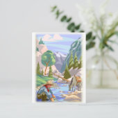 Gold Prospector Colorful Print Briefkaart (Staand voorkant)