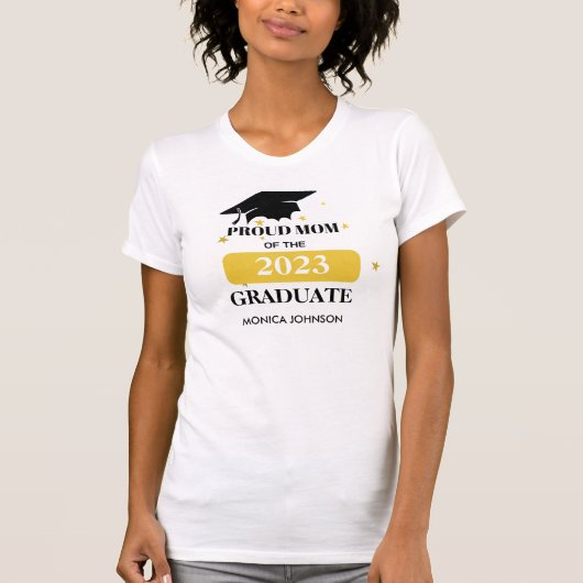 Gold Proud Mam afstuderen 2023 WHITE T-shirt (Voorkant)