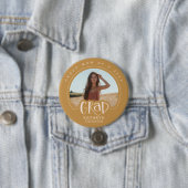 Gold Proud Mom 2025 Afstuderen Foto Button (In situ)