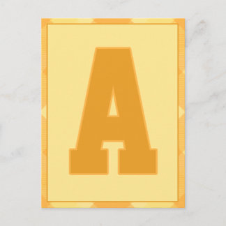 Gold Pset Letter "A" Typografie Banner Kaart
