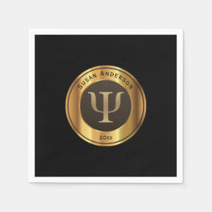 Gold Psi Symbol - Psycholoog Afstuderen Napkins Servet