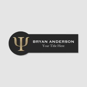 Gold Psycholoog Psi-symbool Naamplaatje