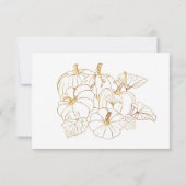 Gold Pumpkin-Baby shower - Draagbare Raffle-kaart Kaart (Achterkant)