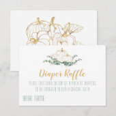 Gold Pumpkin-Baby shower - Draagbare Raffle-kaart Kaart (Voorkant / Achterkant)